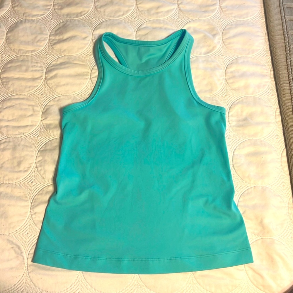 Lululemon Align tank race length size 6 in cyan blue